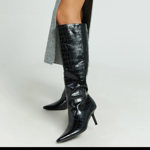 Billini - Billy Boots in Black Croc Knee high boots - Picture 5 of 5